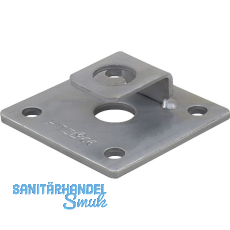 PITZL 5-Lochplatte f�r M24 mit Sicherungslasche 100x100x6 ZiNiP beschichtet