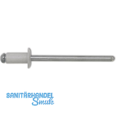 ISO15977 Blindniete Flachrundkopf 3.2x10 Aluminium mit Stahldorn RAL9010 weiß ISO15977 Blindniete Flachrundkopf 3.2x10 Aluminium mit Stahldorn RAL9010 weiß