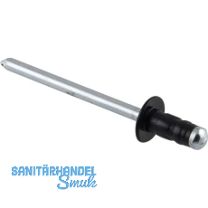 ISO15977 Blindniete Flachrundkopf 4.0x10 Aluminium mit Stahldorn RAL9005 schwarz ISO15977 Blindniete Flachrundkopf 4.0x10 Aluminium mit Stahldorn RAL9005 schwarz