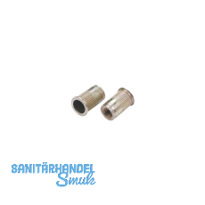 Blindnietmutter Senkkopf gerändelt Rundschaft offen M12x24.5 Stahl verzinkt Blindnietmutter Senkkopf gerändelt Rundschaft offen M12x24.5 Stahl verzinkt