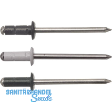 Mehrbereichsniete FRK 3.2x 8 Aluminium mit Edelstahldorn RAL7005 prefahellgrau