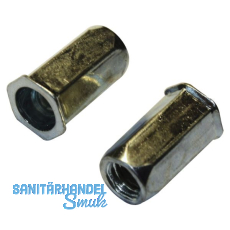 Mikromutter Vollsechskant offen M 4x12.0 Stahl verzinkt Mikromutter Vollsechskant offen M 4x12.0 Stahl verzinkt