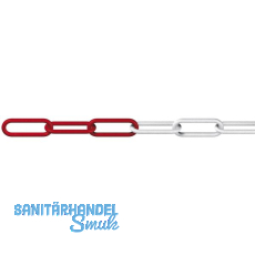 D�RNER + HELMER Absperrkette Kunststoff rot-wei� Materialst�rke 6 mm 1 Bund=25 m