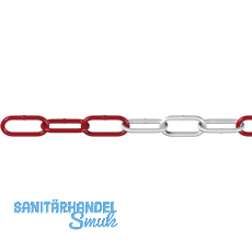 D�RNER + HELMER DIN5685-1 Absperrkette rot-wei� verzinkt 6 mm 1 Bund=15 Meter