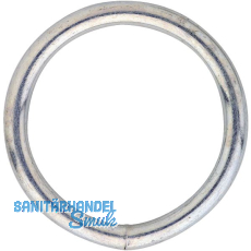Geschwei�ter Stahlring 4,0 mm verzinkt