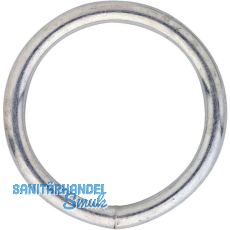 Geschwei�ter Stahlring 6,0 mm verzinkt