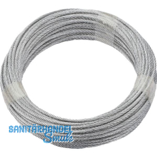 D�RNER + HELMER Ruck-Zuck Edelstahlseil 3mm, 7x7 Litzen, Ring 20m