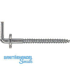 Gerader Schraubhaken f�r Holzgewinde 4.4x68 verzinkt-blau