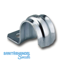 Befestigungsschelle halb 20 mm verzinkt mit einem Befestigungsloch