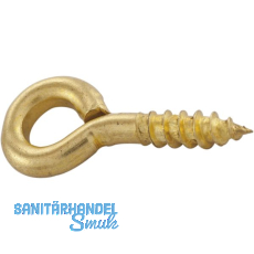 Ringschraube mit Holzgewinde 3,6x20 Stahl vermessingt Ringschraube mit Holzgewinde 3,6x20 Stahl vermessingt