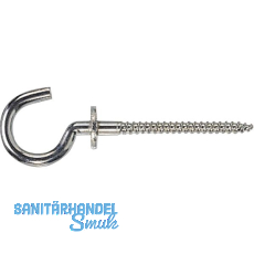 Gebogener Schraubhaken mit Holzgewinde 5,8x95 verzinkt-blau