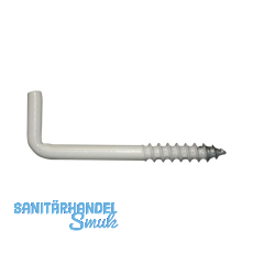 Schraubhaken mit Holzgewinde 3.2x25 Stahl wei�-beschichtet