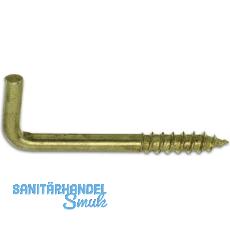 Schraubhaken mit Holzgewinde 3.3x40 Stahl vermessingt Schraubhaken mit Holzgewinde 3.3x40 Stahl vermessingt