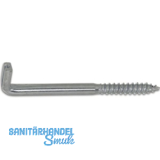 Schlitzschraubhaken mit Holzgewinde und Schlitz 5.8x100 verzinkt-blau