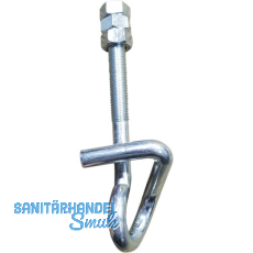 Sicherheitsschaukelhaken metrisches Gewinde M12x160 verzinkt-blau - T�V-gepr�ft