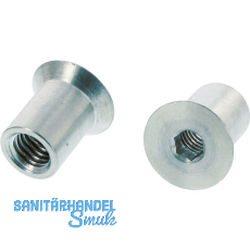 H�lsenmutter Senkkopf M 6x 20 Stahl verzinkt mit Innensechskant