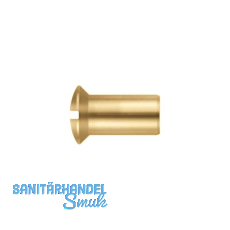 H�lsenmutter Linsensenkkopf M 6x 16 Messing blank mit Schlitz