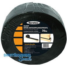 Silent EPDM-Entkopplungsprofil 20m