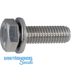 DIN933 Z1 M 5x 12 Edelstahl A2 Sechskantschraube ohne Schaft + Scheibe