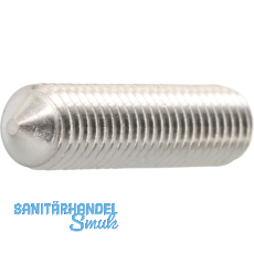 ISO4027 M 6x 10 Edelstahl A2 Gewindestift mit Spitze Innensechskant (DIN914) ISO4027 M 6x 10 Edelstahl A2 Gewindestift mit Spitze Innensechskant (DIN914)
