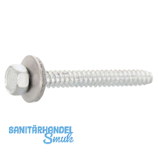 Fassadenschraube stumpf 6.3x130 Edelstahl A2 Neoprensch. � 16 mm mit Zulassung