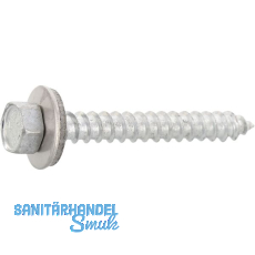 Fassadenbauschraube spitz 6.5x 25 Edelstahl A2 Neoprensch. � 16 mm mit Zulassung