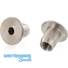 H�lsenmutter Flachkopf M 5x 9 Edelstahl 1.4305