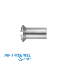 H�lsenmutter Linsensenkkopf M 4x 11 Messing vernickelt mit Schlitz
