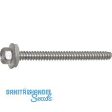 Fassadenbauschraube stumpf 6.3x 19 verzinkt mit Neoprendichtscheibe � 16 mm