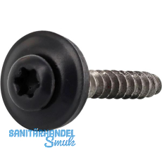Spenglerschraube 4.5x 35 TX20 Edelstahl A2 Kopf beschichtet RAL8019 graubraun