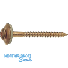 Spenglerschraube 4.5x 25 TX20 Edelstahl A2 verkupfert mit Dichtscheibe � 15mm