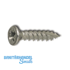 Spanplattenschraube Senkkopf 4.0x 20 Vollgewinde Doppelganggewinde verzinkt-blau