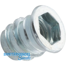 Industrie Einschraubmuffe mit Bund M10x 20 verzinkt mit Innensechskant