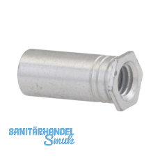 Einpressbuchse M 3x 6 Gro�kopf verzinkt-blau offen