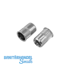 Mikromutter ger�ndelt Rundschaft offen M 8 RUC FEKS 5.0 Stahl verzinkt