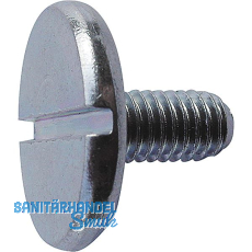 DIN921 M 5x 20 Stahl verchromt Flachkopfschraube mit Schlitz und gro�em Kopf