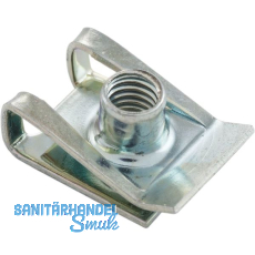 Blechmutter M5/0,5-4,0 Federstahl verzinkt mit metrischem Gewinde