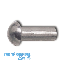 Hammerkopfniete / Halbrundniete DIN660 6x 35 Stahl blank