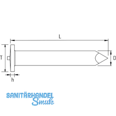 Isolierstift 3x100 Edelstahl 1.4301/1Spitze