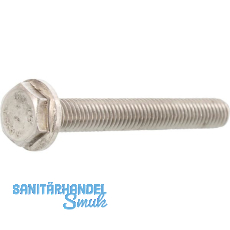 EN1665 M 6x 16 Edelstahl A2 Sechskantschraube mit Flansch (DIN6921)