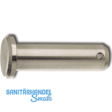 DIN1444B 16H11x50 Edelstahl A2 Bolzen mit Kopf und Splintloch