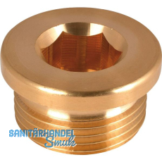 DIN908 G 1/4" Messing blank Verschlussschraube zylindrisches Rohrgewinde DIN908 G 1/4" Messing blank Verschlussschraube zylindrisches Rohrgewinde