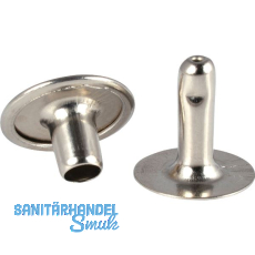 Hohlniete zweiteilig 5.4X12.7 mm Stahl vernickelt / Großpackung Hohlniete zweiteilig 5.4X12.7 mm Stahl vernickelt / Großpackung