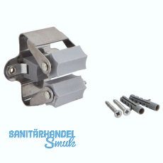 Ger�tehalter verzinkt mit Gummirolle, lose PE grau