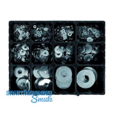 SCH-Sortimentskoffer Scheiben mit vergr��erter Auflagefl�che verzinkt / ISO 7093