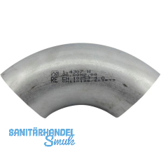 Edelstahl - Rohrbogen 1.4301 (1.4307) geschweißt, 50/2 mm 90 Grad Edelstahl - Rohrbogen 1.4301 (1.4307) geschweißt, 50/2 mm 90 Grad