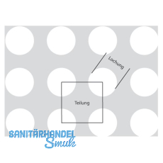 Aluminium-Lochblech Al99,5 (EN AW - 1050) H14 2000/1000/1,5 mm RG: 4,5-15 mm Aluminium-Lochblech Al99,5 (EN AW - 1050) H14 2000/1000/1,5 mm RG: 4,5-15 mm