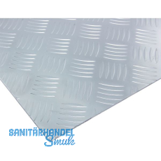 Aluminium-Warzenblech AlMg3 (EN AW-5754) H111, gebeizt 2500/1250/5-6,5 mm