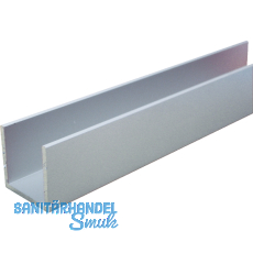 Aluminium U-Profil Edelstahloptik A1/C31 gleichschenkelig 25/25/25/2 mm