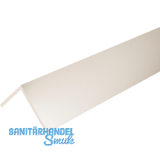 Aluminium Winkel AlMgSi0,5 pulverb. Wei� RAL 9010 ungleichschenkelig 50/30/3 mm